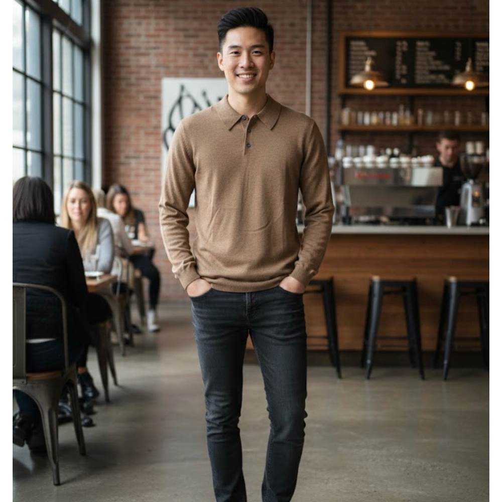 Brooks Brothers 346 Brown Polo Sweater
